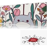 Urzuva Totoro Garden 90X40 4mm Kalınlık Premium Gaming Oyuncu Mousepad, Anti Slip Xxl Mouse Pad - Çok Renkli