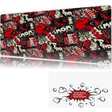 Urzuva Urban Chaos 90X40 4mm Kalınlık Premium Gaming Oyuncu Mousepad, Anti Slip Xxl Mouse Pad - Çok Renkli