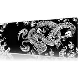 Urzuva Yin Dragon 70X30 3mm Kalınlık Premium Gaming Oyuncu Mousepad, Anti Slip Xxl Mouse Pad - Çok Renkli