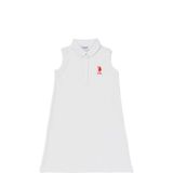 Us Polo Assn 50252203 Beyaz Kız Çocuk Polo Yaka Örme Elbise