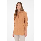 Us Polo Assn Bayan Dokuma Gömlek 1942115 - 38 - Camel