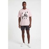 Usa Basketball Jordan Pembe Erkek Oversize T-Shirt 141955 - 2XL