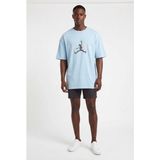 Usa Basketball Spiderman Mavi Oversize Erkek T-Shirt 141369 - XL