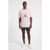 Usa Basketball Spiderman Pembe Oversize Erkek T-Shirt 141366