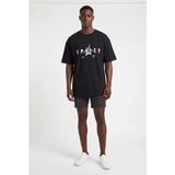 Usa Basketball Spiderman Siyah Oversize Erkek T-Shirt 141364
