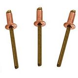 USA Fittings Bakır Pop Perçinler 1/8 Çap Pirinç Mandrel Kör Perçinler Kubbe Başlı 4-2 (1/8" Çap x 1/8" Kavrama) (1/8" Çap x 0.063-.125 Kavrama Aralığı) Adet 100