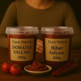 Uşak Yörem Salça Paketi ( Domates - Biber) 2x500 gr
