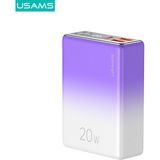Usams CD192 10000 Mah Powerbank | 22.5W Hızlı Şarj | Pd 20W + Qc3.0 | 3 Çıkışlı | LED Dijital Ekranlı Taşınabilir Şarj Cihazı - Mor
