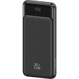 Usams CD197 10000 Mah Powerbank | 20W Pd + Dual Qc Hızlı Şarj | 3 Çıkışlı | Type-C & Micro Giriş | LED Dijital Ekranlı Taşınabilir Şarj Cihazı - Siyah