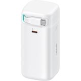 Usams CD216 18000 Mah Powerbank | 45W Hızlı Şarj | Type-C + Çift USB Çıkış | Entegre Kablo | Taşınabilir Yüksek Kapasiteli Şarj Cihazı - Beyaz