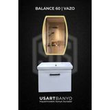 Usart Balance 60 cm Banyo Dolabı + Reflectus Vazo Günışığı LED Ayna 80 x 50 cm - Beyaz