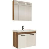 Usart Banyo | Bonus 60 cm Banyo Dolabı Takımı (Boy Dolap Hariç) - Beyaz - Ceviz