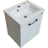 Usart Plus Mini Beyaz 45*36 cm Banyo Alt Modülü, Seramik Lavabo Dahil, Mdf