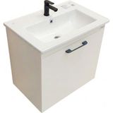 Usart Plus Mini Beyaz 55*36 cm Banyo Alt Modülü, Seramik Lavabo Dahil, Mdf