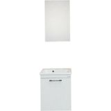 Usart Plus Mini Soft Beyaz 45*36 cm Banyo Dolabı Seti, Seramik Lavabo (Akrilik Plastik Değil) Dahil, Mdf