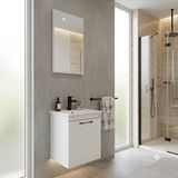 Usart Plus Mini Soft Beyaz 45*36 cm Banyo Dolabı Seti, Seramik Lavabo (Akrilik Plastik Değil) Dahil, Mdf