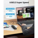 Usb 10Gbps M.2 Nvme & Sata Ssd Harici Kutu, Toolless Tasarım, Alüminyum Soğutuculu Enclosure, 2230–2280 Uyumlu, 4Tb Destekli Yüksek Hızlı Ssd Dönüştürücü | 1187