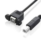 USB 2.0 B tipi Erkek B tipi Dişi Yazıcı Uzatma Kablosu Panel Tipi 50 cm