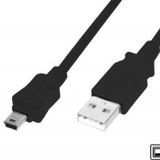 USB 2.0 Bağlantı Kablosu, USB A Erkek - USB mini B (5 pin) Erkek, 1 metre, AWG 28, USB 2.0 uyumlu, U