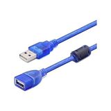Usb 2.0 Dişi Erkek Uzatma Kablosu 5 Metre Mavi Şeffaf Usb Kablo
