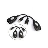 Usb 2.0 Rj45 Extender Uzatma Kablosu Cat5-Cat6 Uzatıcı