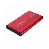USB 2.0 To Sata 2.5 Inç Alüminyum Harici Harddisk Kutusu Kırmızı