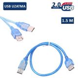 Usb 2.0 Uzatma Kablosu Transparan - 1 5Metre