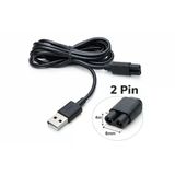 Usb 2 Pin Şarj Kablosu 8Mm X 4Mm Tıraş Makinesi Uyumlu