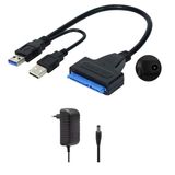 Usb 3.0 2.5 3.5 İnç Sata Ssd Hdd Hard Disk Çevirici Dönüştürücü + Adaptör