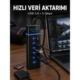 Usb 3.0 Çoklayıcı 7 Port Yüksek Hızlı Veri Aktarım