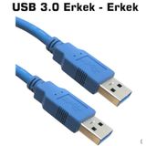 Usb 3.0 Erkek Erkek Kablo 50 Cm Gerçek Usb 3.0