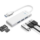 USB 3.0 To 3.0 Tf Sd Kart Okuyucu 3 Portlu USB 3.0 Çoklayıcı Adaptör Beyaz