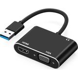 USB 3.0 To HDMI VGA 3.5mm 1080P Monitör Genişletici Çevirici Dönüştürücü Adaptör