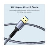 USB 3.0 Uzatma Kablosu 1.5 Metre - 1 GB - 00-Siyah - Beyaz - Option-1