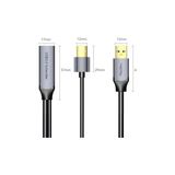 USB 3.0 Uzatma Kablosu Sinyal Güçlendirici Extender Destekli Usb-A Uzatıcı Kablo 5 Metre - 1 GB - 00-Siyah - Beyaz - Option-1