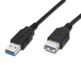 Usb 3.0 Uzatma Kablosu, Usb A Erkek - Usb A Dişi, 1.8 Metre, Awg 28, 2X Zırhlı, Ul, Siyah