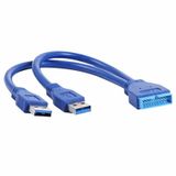 USB 3.0 Y KABLO 19Pin ANAKART DÖNÜŞTÜRÜCÜ PORT ÇOKLU ÇOKLAYICI