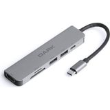USB 3.1 Type-C 6 In 1 Hdmı/tf Sd Kart Okuyucu/usb 3.0 &amp; USB 2.0 / Usb-C Pd Dönüştürücü Çevirici Hub (DK-AC-U31X38) - Çok Renkli