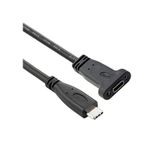 Usb 3.1 Type-C Panel Tipi Uzatma Kablosu - 0.50 Metre