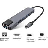 USB 3.1 Type C To Hdmı 2xusb 3.0 Gigabit Ethernet Çevirici Dönüştürücü Adaptör