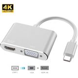 Usb 3.1 Type-C To Hdmi Vga 4366A 4K Çevirici Dönüştürücü Adaptor