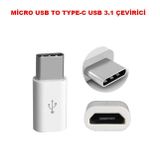 Usb 3.1 Type C to Mikro Usb Şarj Dönüştürücü Çevirici Adaptör Samsung Note 7 Lg G5 GM5 Plus Mac