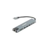 USB 3,1 Type C 8 In 1 Ethernet/hdmı/tf Sd Kart Okuyucu/usb 3,0 / Kulaklık Çoklayıcı Dönüştürücü Çevirici Hub (DK-AC-U31X36) - Çok Renkli