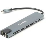 Usb 3,1 Type C 9 İn 1 Ethernet/Hdmı/Tf Sd Kart Okuyucu/Usb 3,0 / Kulaklık Çoklayıcı Dönüştürücü Çevirici Hub (Dk-Ac-U31x36)