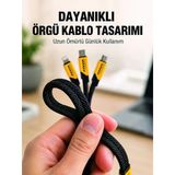 Usb 3'Ü 1 Arada Şarj Kablosu 240W Pd Destekli Çoklu Şarj Kablosu