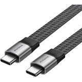 USB 4.0 40GBPS Flat USB C Veri Kablosu, 240W USB C Şarj Kablosu, 8K@60hz 4K@240Hz 2K@360Hz Thunderbolt 4 Görüntü Kablosu, MacBook, Monitör, Docking İstasyonu, iPhone ile Uyumlu - 1.2 Metre
