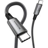 USB 4.0 40GBPS USB C Veri Kablosu, 240W USB C Şarj Kablosu, 8K@60hz 4K@240Hz 2K@360Hz Thunderbolt 4 Görüntü Kablosu, MacBook, Monitör, Docking İstasyonu, iPhone ile Uyumlu - 1 Metre