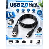 Usb-A Erkek To Mini USB 5 Pin Kablo – 1.5 Metre Veri Aktarım ve Cihaz Bağlantı Kablosu