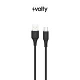 Usb-A To Type-C Hızlı Şarj Kablosu | 15W Qc 3.0, 480Mbps, 1.2M, Data Kablosu (Siyah-V0203003)