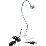 USB Akrobat Mandallı Kitap Okuma ve Masa, Kamp Lambası Powerbanka Takılabilir - Siyah
